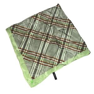 Vintage Rare Twinhill Silk Scarf Green Plaid